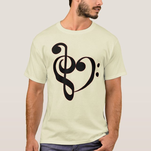 T-shirt Chemise de coeur de clef (Devant)