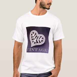 T-shirt Chemise de coeur de fausse pierre