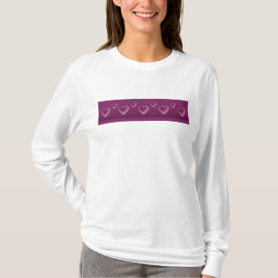 T-shirt Chemise de coeur pourpre
