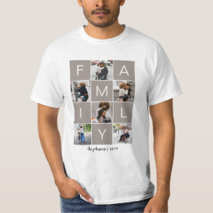 T-shirt Chemise de collage photo de famille