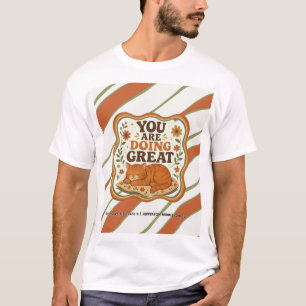 T-shirt Chemise de collège rayée orange personnalisée pour