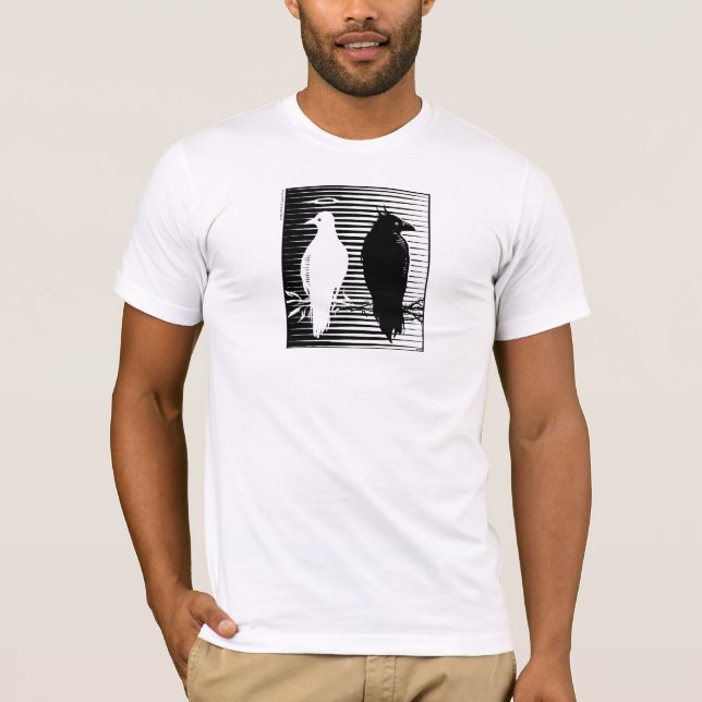 T-shirt Chemise de colombe et de Raven (Devant)