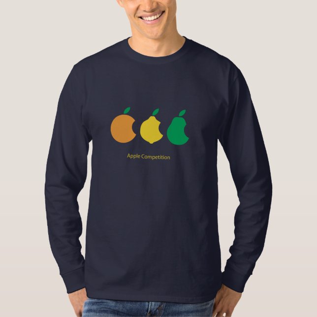 T-shirt chemise de compétition de pomme (Devant)