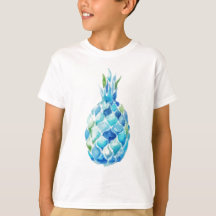 Chemise de conception d'ananas d'aquarelle