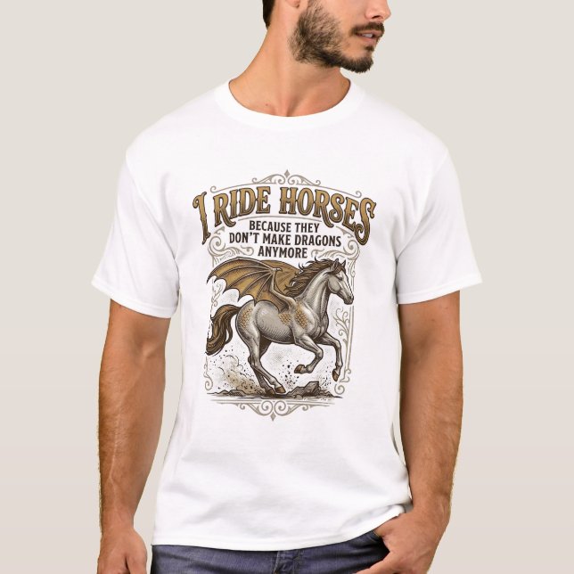 T-shirt Chemise de conception de cavalier de fantaisie de  (Devant)