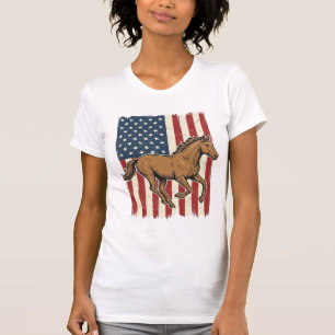 T-shirt Chemise de conception de drapeau patriotique de ch