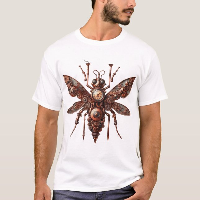 T-shirt Chemise de conception d'insectes Steampunk (Devant)