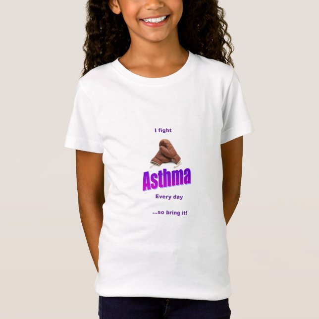 T-Shirt Chemise de conscience d'asthme d'enfant (Devant)