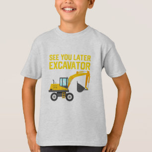 T-shirt Chemise de construction d'excavatrice d'enfant en