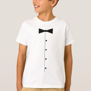 T-shirt Chemise de costume de smoking pour enfants avec nœ