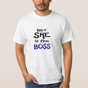 T-shirt Chemise de couples - mais elle est le patron