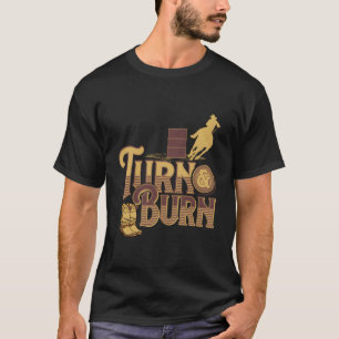 T-shirt Chemise De Course De Baril Tourner N Brûler Rodéo