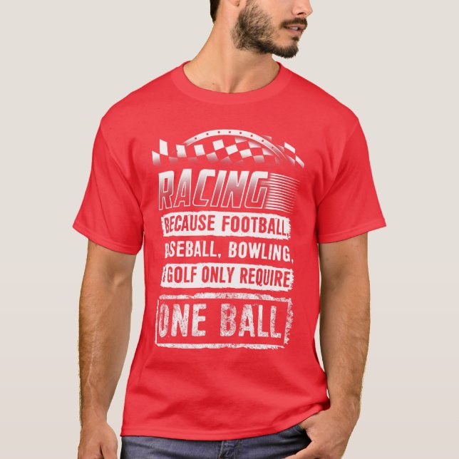 T-shirt Chemise de course Drôle de course Une balle Course (Devant)