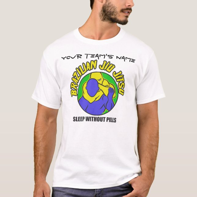 T-shirt chemise de coutume de bjj (Devant)
