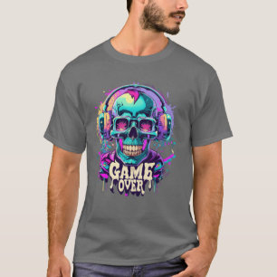 T-shirt Chemise de crâne de jeu Mes compétences de jeu son