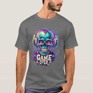 T-shirt Chemise de crâne de jeu Mes compétences de jeu son