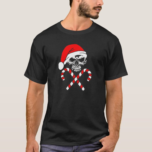 T-shirt Chemise de crâne de Noël (Devant)
