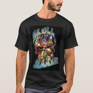T-shirt chemise de crâne de skulljammer sur le noir