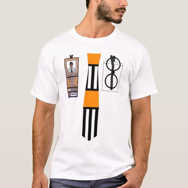T-shirt Chemise de cravate "d'arbitre d'hockey" (Devant)
