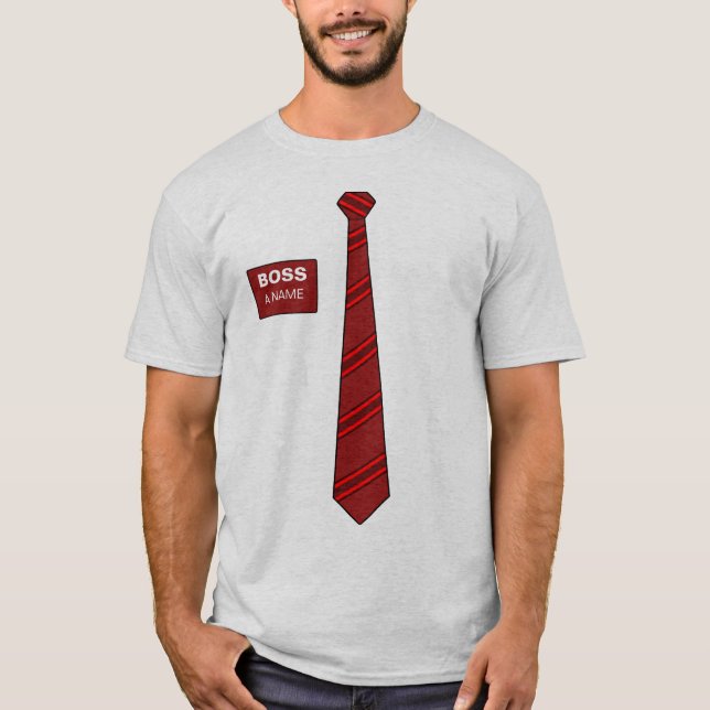 T-shirt Chemise de cravate de patron (Devant)