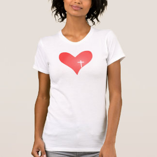 T-shirt Chemise de croix/coeur
