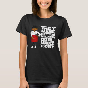 T-shirt Chemise de cuisinier de ligne Melanin Pun culinair