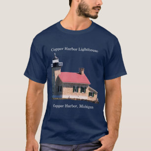 T-shirt Chemise de cuivre d'obscurité de phare de port