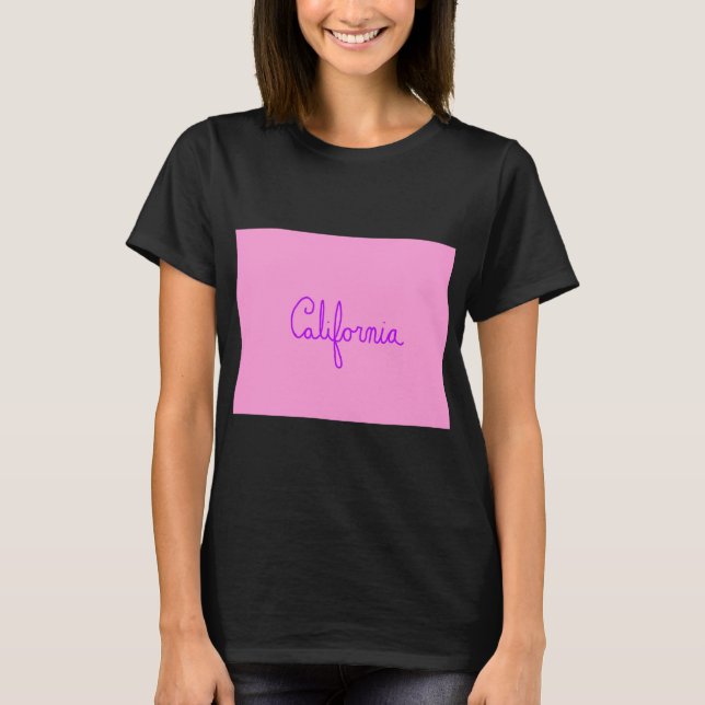 T-shirt Chemise de Cursive de la Californie (Devant)