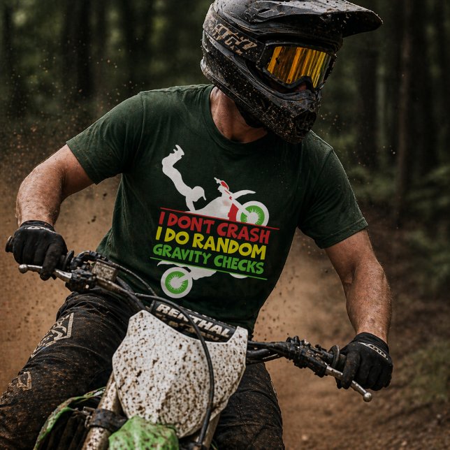 T-shirt Chemise de cycliste Funny Gravity Check | Minimali (Créateur téléchargé)