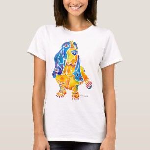 T-shirt Chemise de dames de Basset Hound