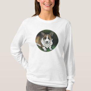 T-shirt Chemise de dames de reproduction d'art de chien de