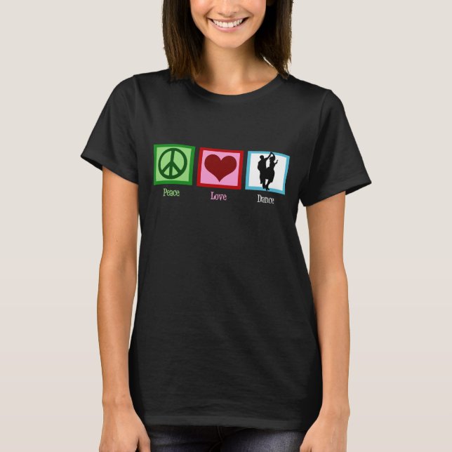 T-shirt Chemise de danse Peace Love (Devant)