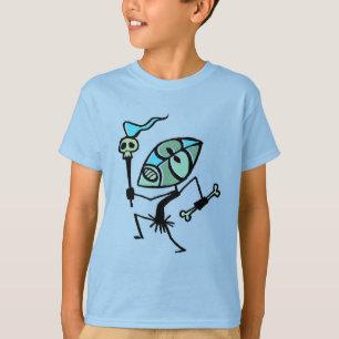 T-shirt Chemise de danseur de Tiki de torche de crâne par