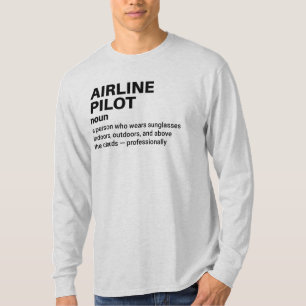 T-shirt Chemise de définition du pilote de ligne