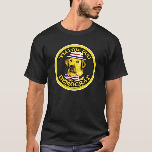 T-shirt Chemise de Démocrate de chien jaune (Devant)