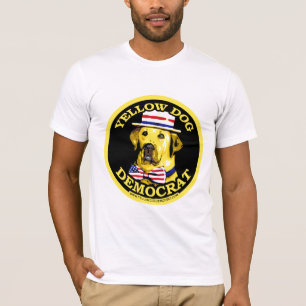 T-shirt Chemise de Démocrate de chien jaune