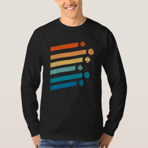 T-shirt Chemise de dés Donjons Rétro D20 Dragons Fantastiq