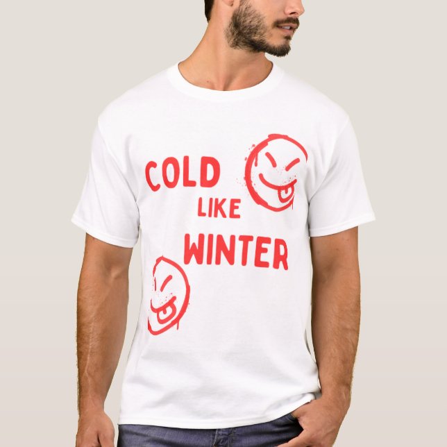 T-shirt Chemise de design d'hiver (Devant)
