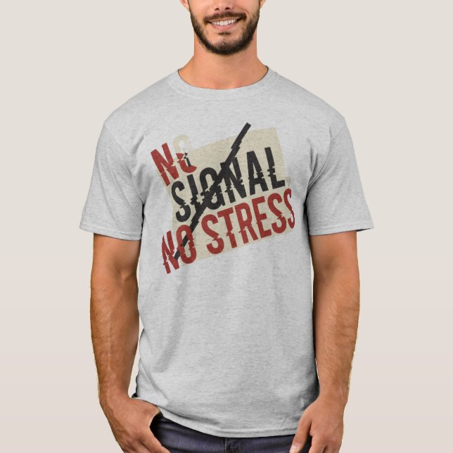 T-shirt Chemise de désintoxication numérique « Pas de sign (Devant)