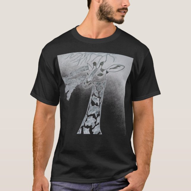 T-shirt Chemise de dessin de la Giraffe par Julia Hanna (Devant)