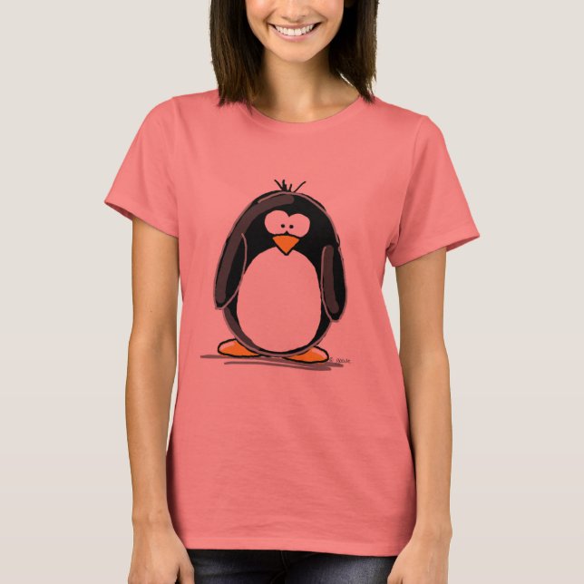 T-shirt Chemise de dessin en pingouin (Devant)