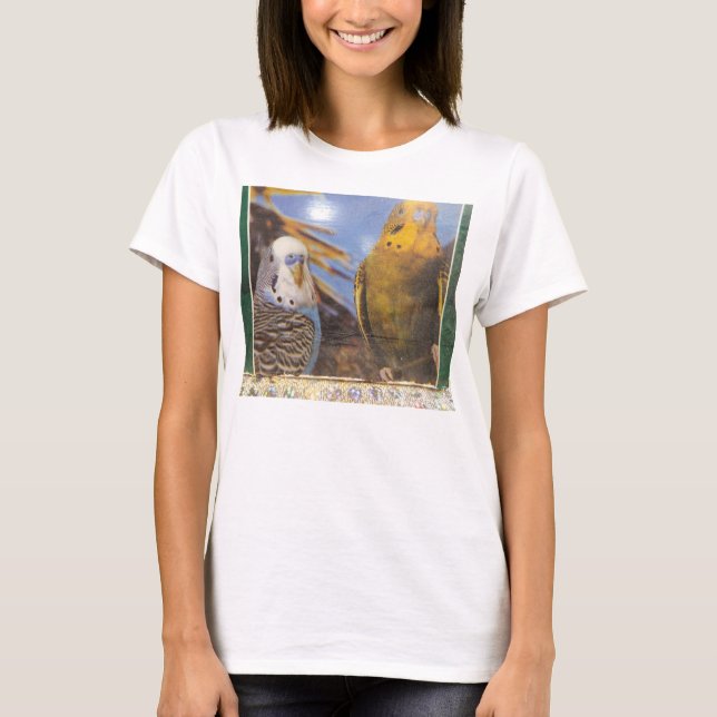 T-SHIRT CHEMISE DE DEUX PERRUCHES (Devant)