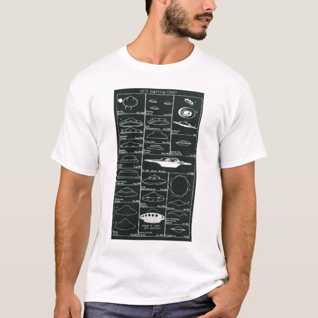 T-shirt Chemise de diagramme de visée d'UFO (Devant)