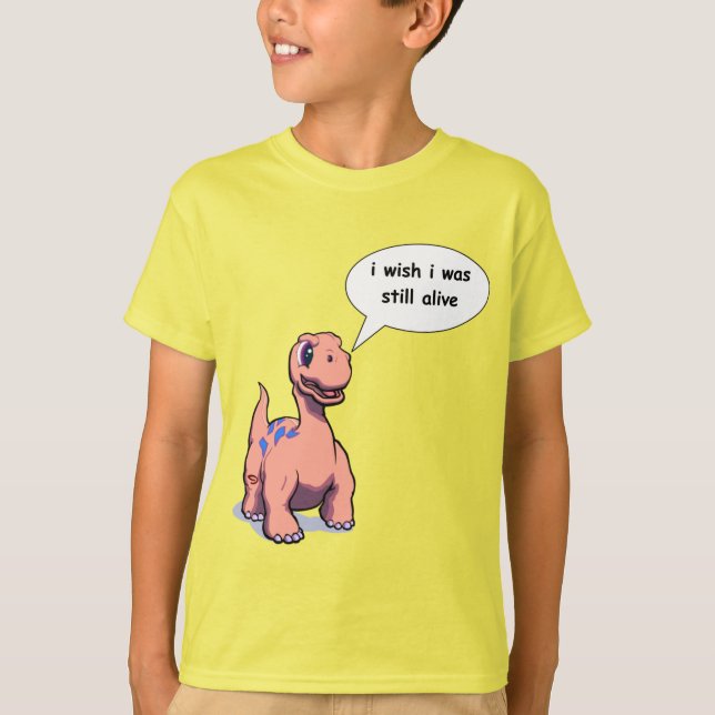 T-shirt chemise de dinosaure hantante pour votre enfant (Devant)
