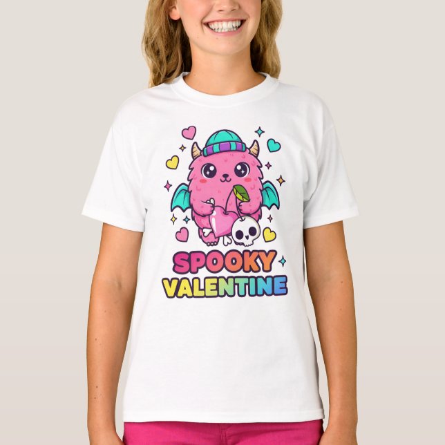T-shirt Chemise de douce amoureuse effrayante (Devant)