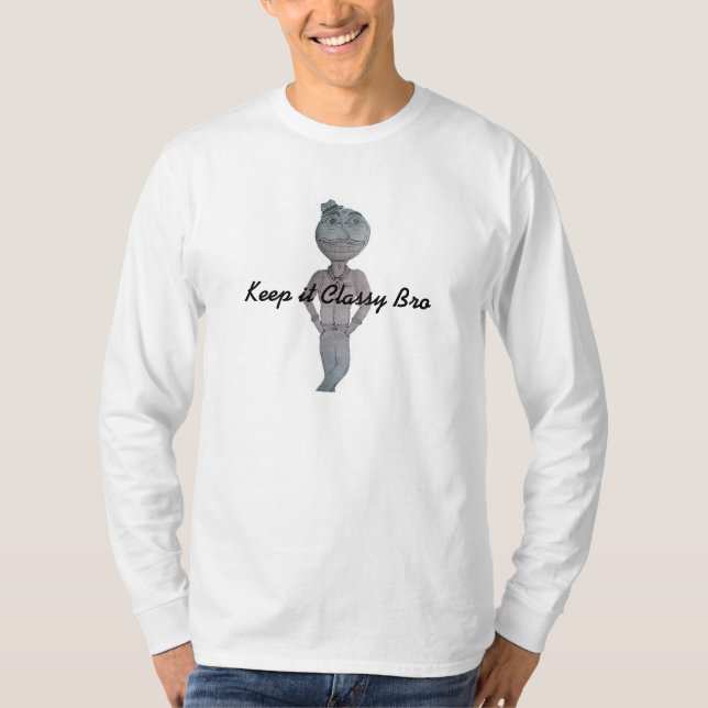T-shirt Chemise de douille de Classy Inc. de séjour longue (Devant)