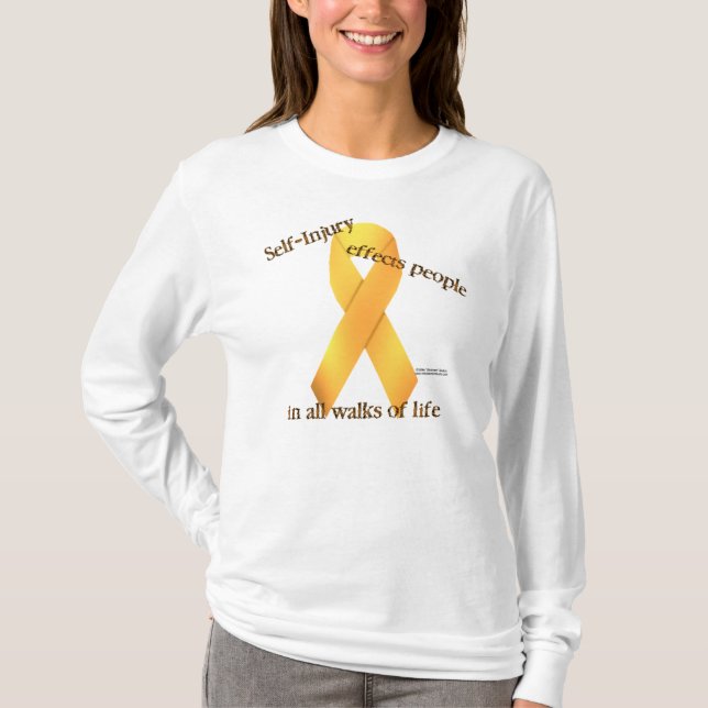 T-shirt Chemise de douille de dames de ruban (Devant)