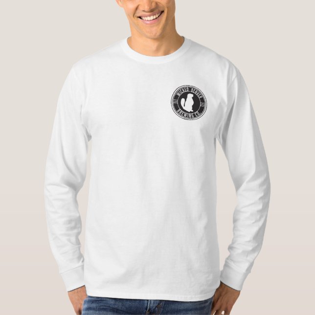 T-shirt Chemise de douille de Henley de la toile des (Devant)