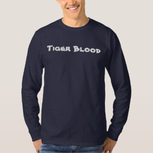 T-shirt Chemise de douille de sang de tigre longue
