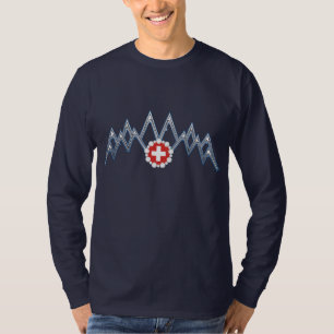 T-shirt Chemise de douille des Alpes suisses des hommes